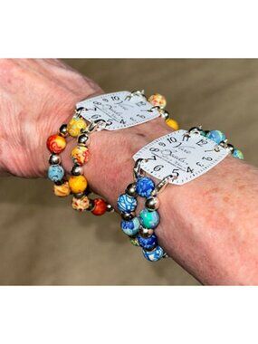 Viva Beads Watch Bands, Set of 2, Colorful Beads